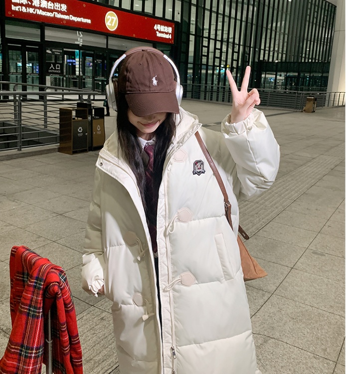 Winter college style cotton coat down long coat