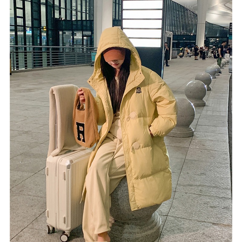 Winter college style cotton coat down long coat