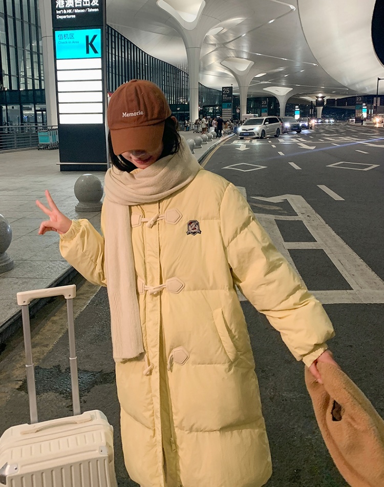 Winter college style cotton coat down long coat