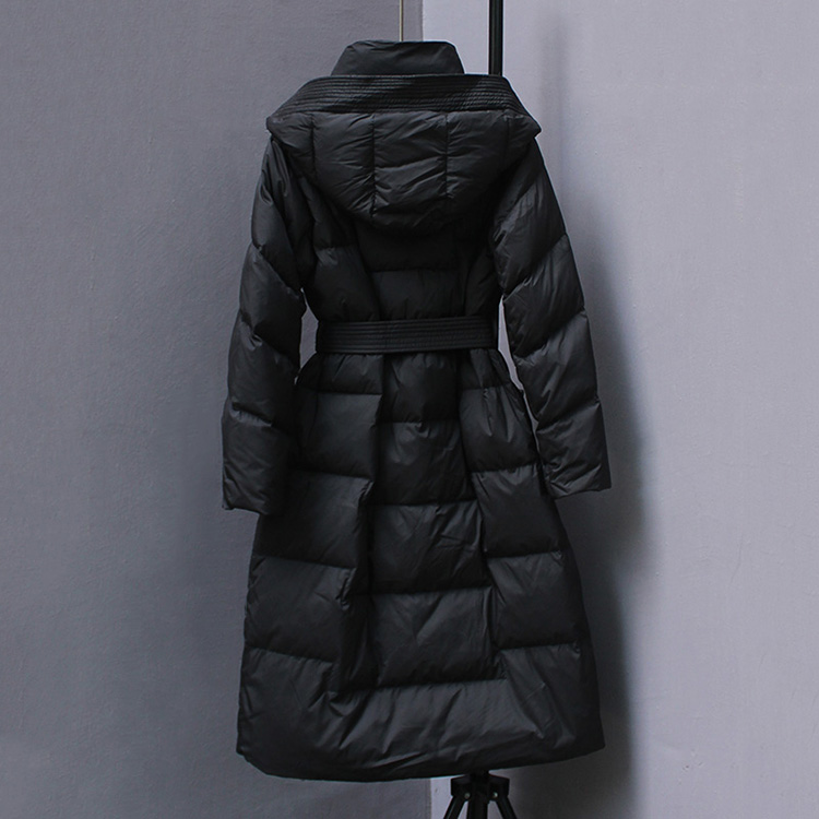 Cotton long slim down coat exceed knee thick coat