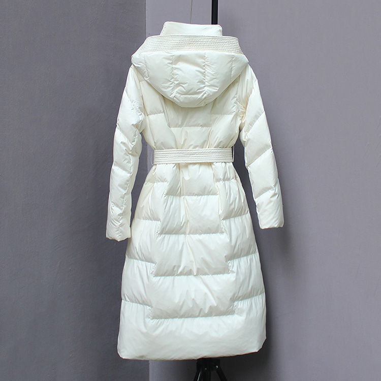 Cotton long slim down coat exceed knee thick coat
