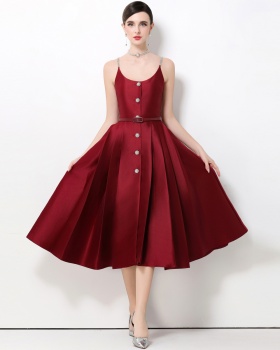 Big skirt sexy dress halter rhinestone formal dress