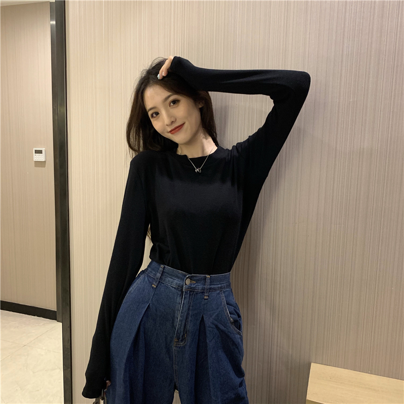 Thermal autumn and winter T-shirt simple soft tops