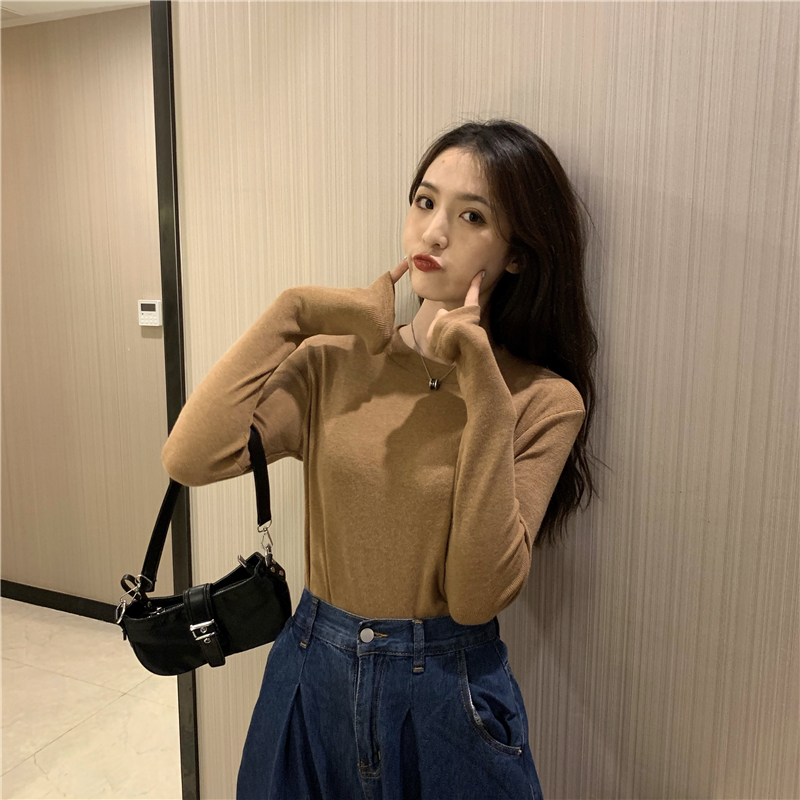 Thermal autumn and winter T-shirt simple soft tops