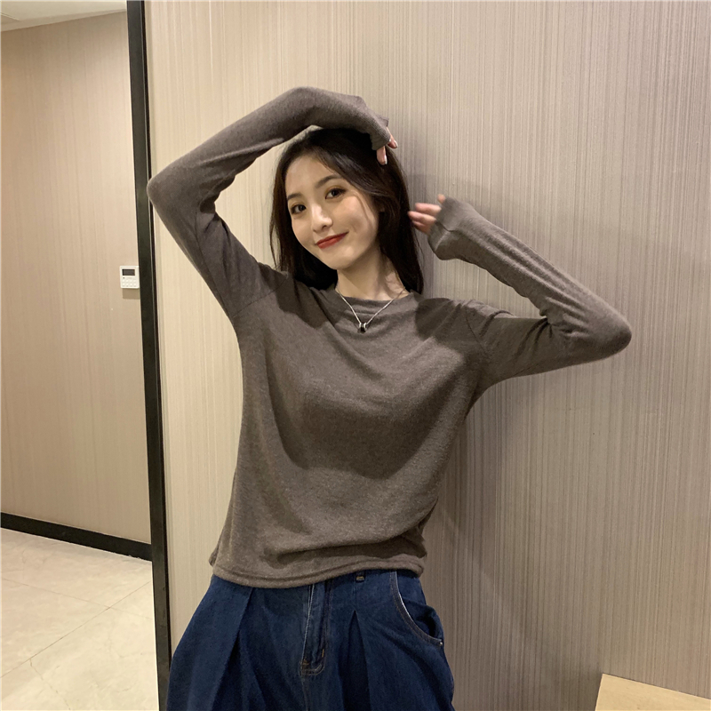 Thermal autumn and winter T-shirt simple soft tops