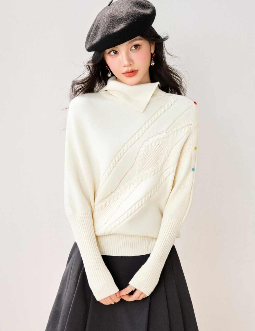 France style sweater temperament tops for women