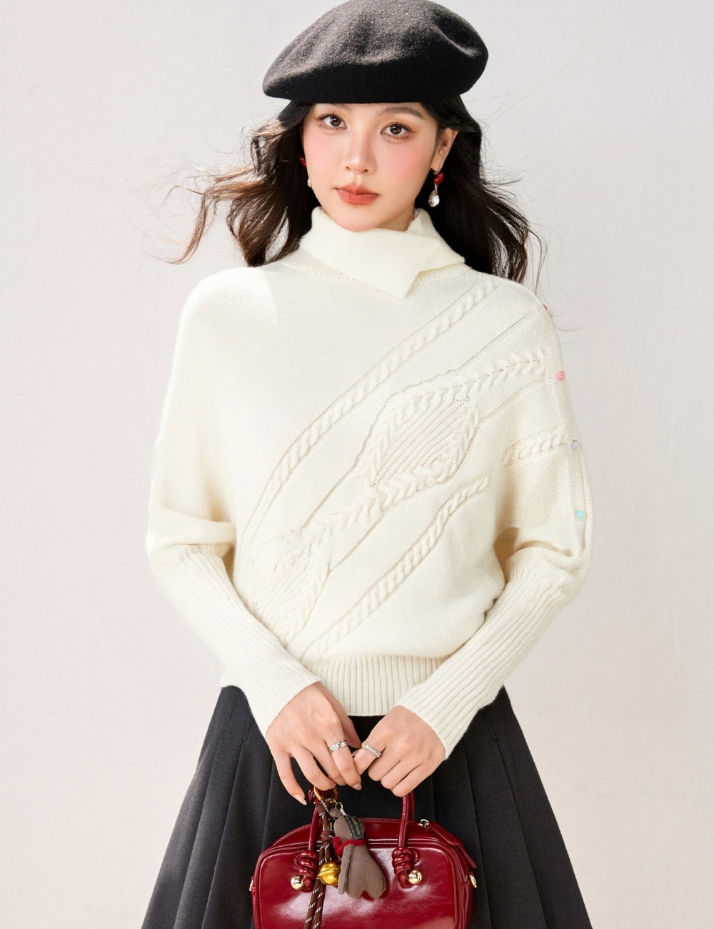 France style sweater temperament tops for women