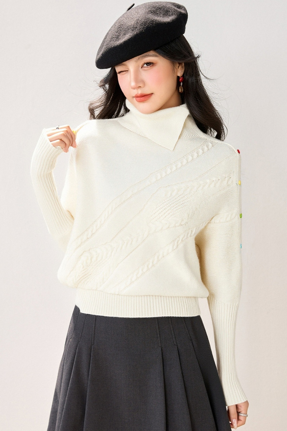 France style sweater temperament tops for women