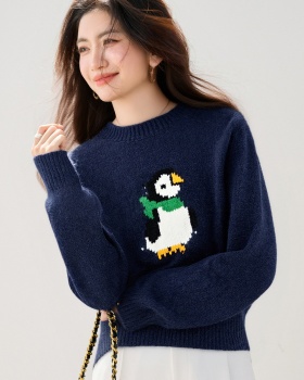 Show young sweater cartoon tops for women