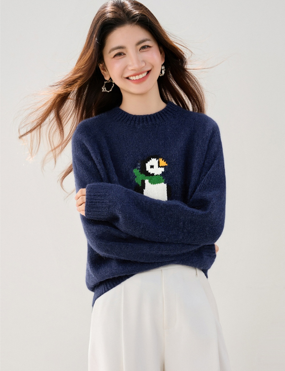 Show young sweater cartoon tops for women