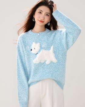 Puppy autumn and winter sweater show young sweet tops for women