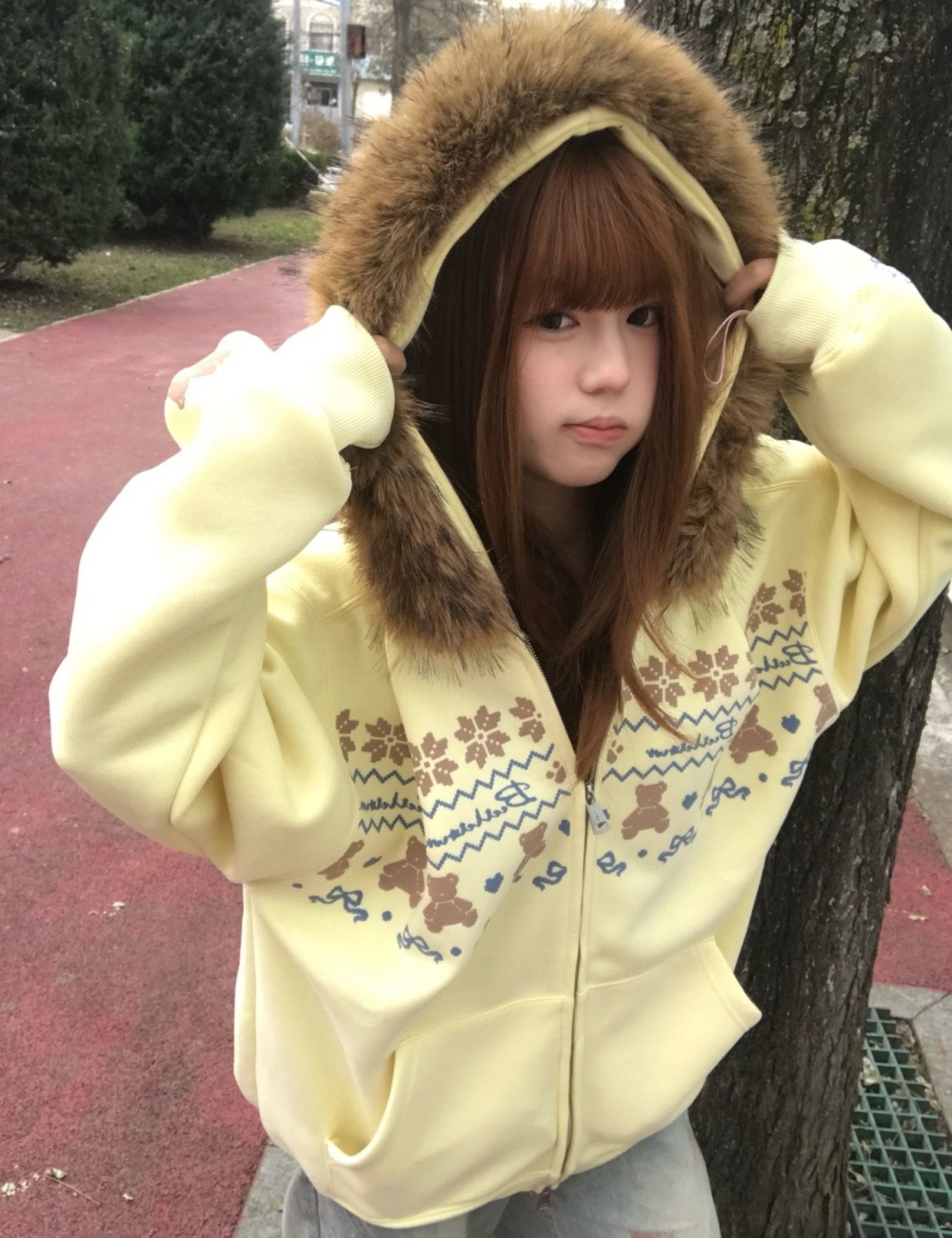 Plus velvet pure cotton coat cotton hoodie for women