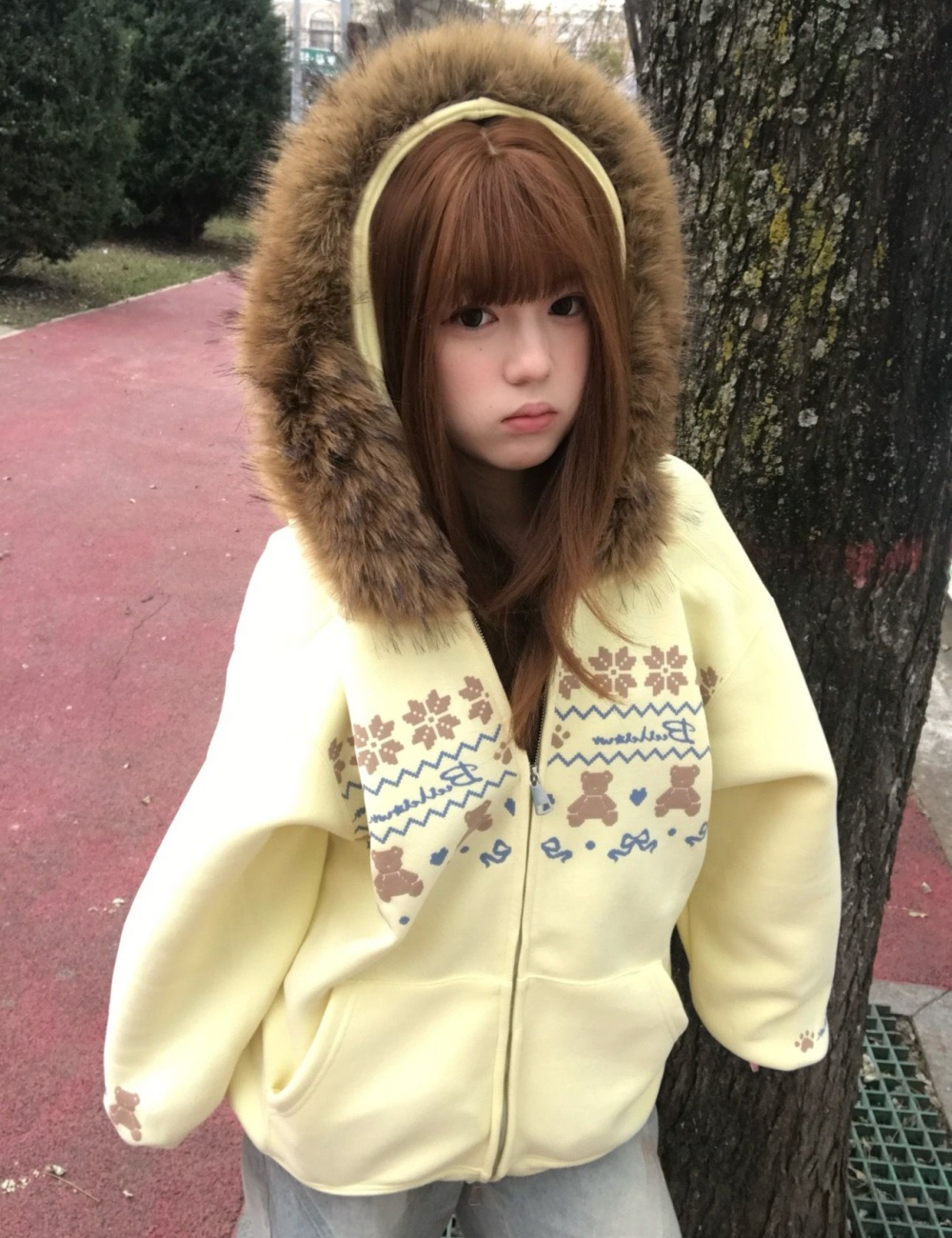 Plus velvet pure cotton coat cotton hoodie for women