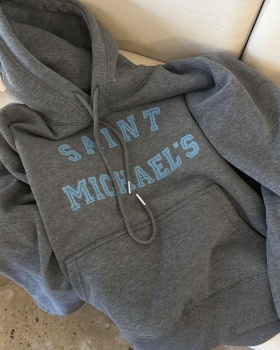 Complex cotton pure cotton plus velvet hoodie