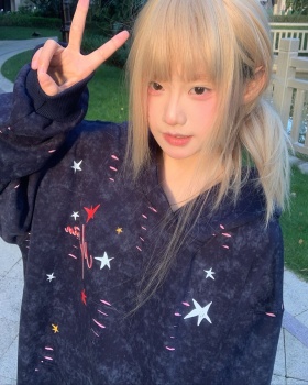 Complex cotton plus velvet pure cotton hoodie for women