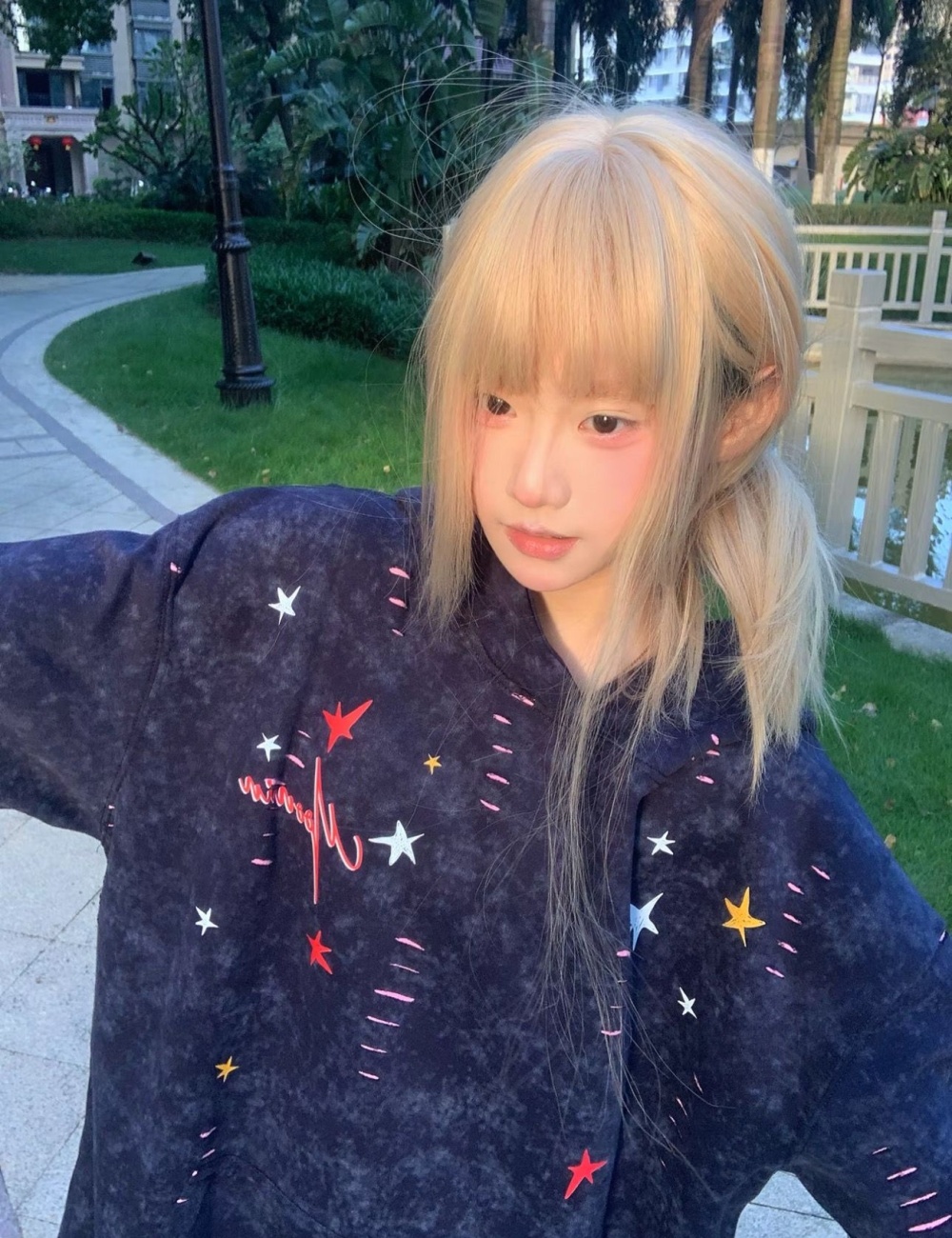 Complex cotton plus velvet pure cotton hoodie for women