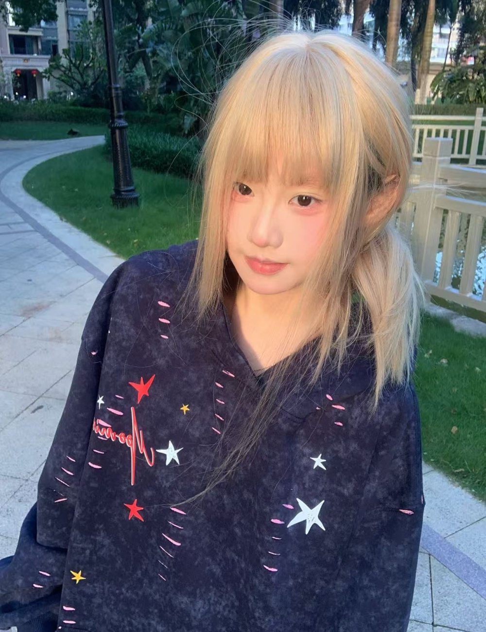 Complex cotton plus velvet pure cotton hoodie for women