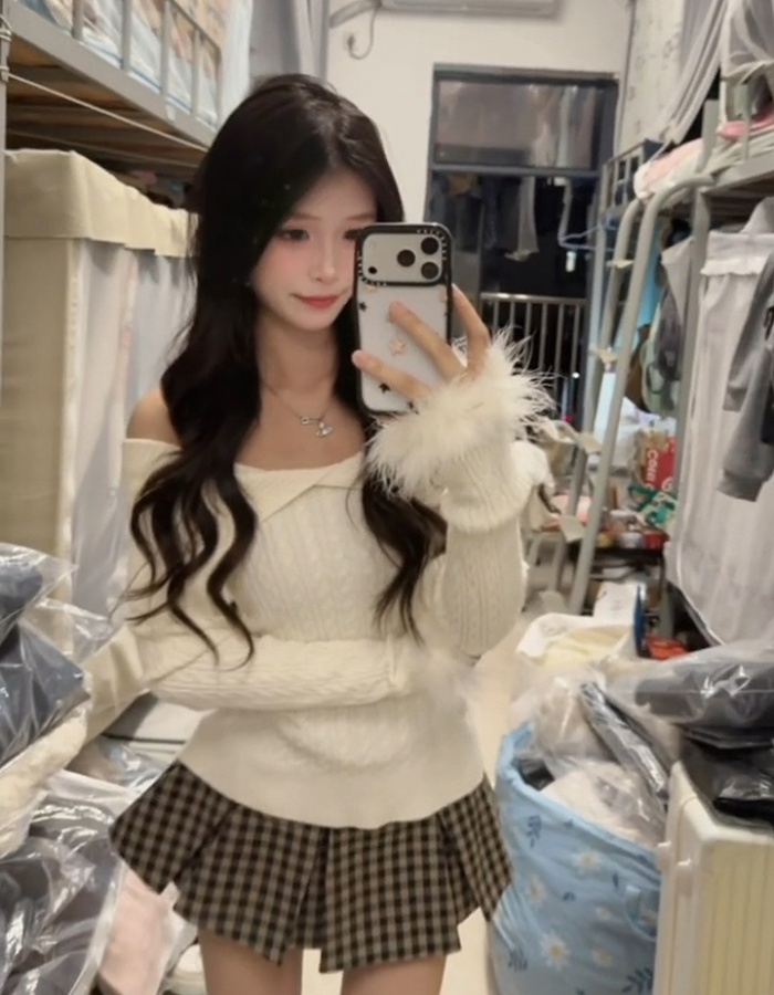 Tender France style elmo sleeve elegant sweater