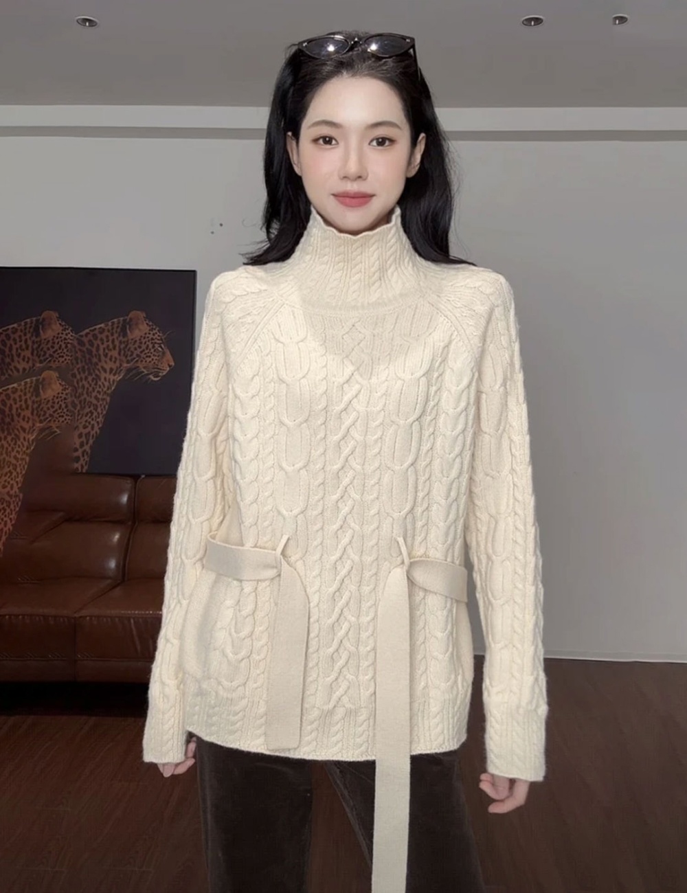 High collar frenum loose pullover autumn and winter sweater