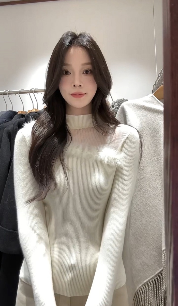 Splice burr bottoming shirt knitted sweater for women