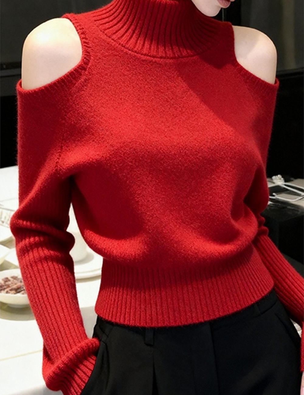 Western style bottoming shirt sweater for women