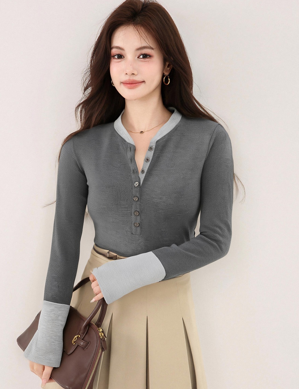 Inside the ride bottoming shirt sweater for women