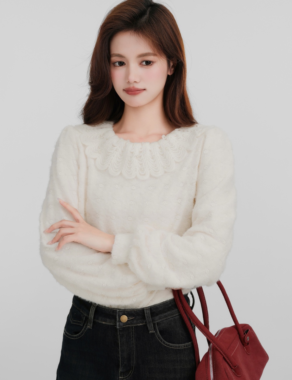 Round neck inside the ride bottoming shirt thick tops