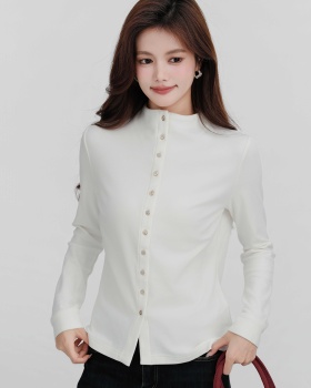 Thermal cstand collar shirt autumn and winter tops