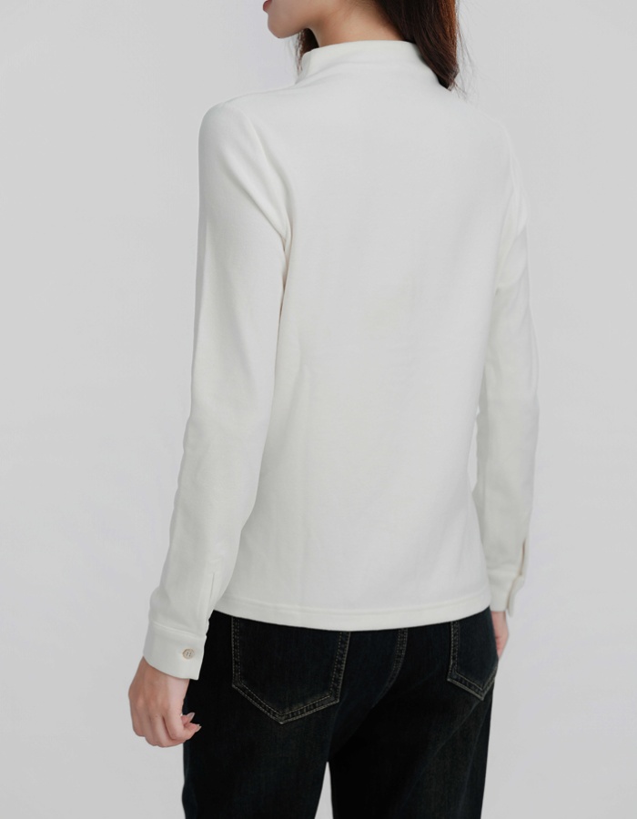 Thermal cstand collar shirt autumn and winter tops