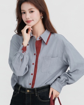 Long sleeve thick tops plus velvet shirt for women