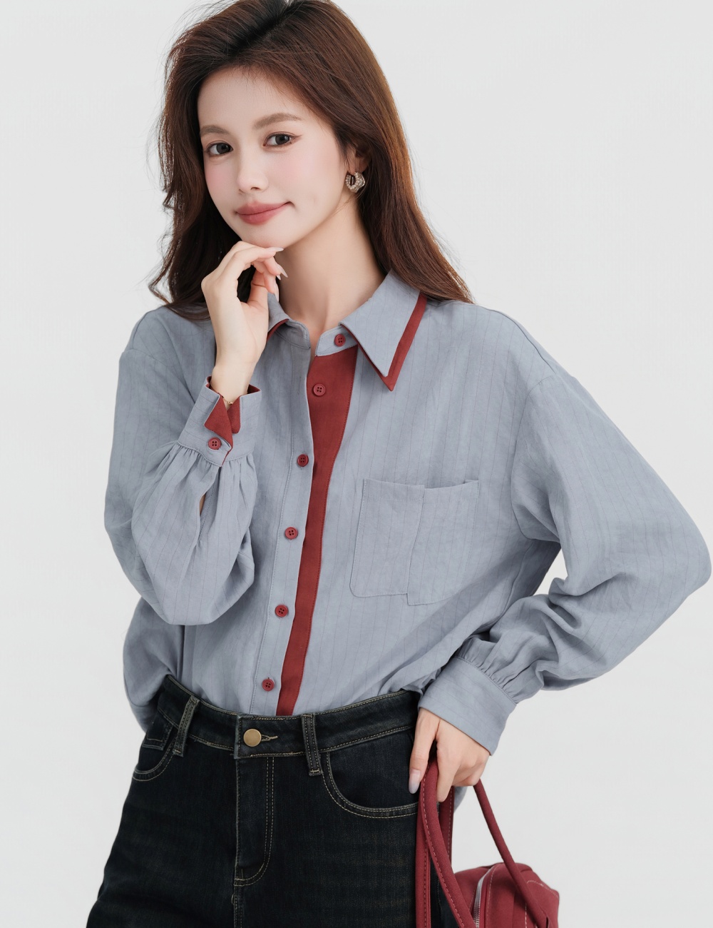 Long sleeve thick tops plus velvet shirt for women