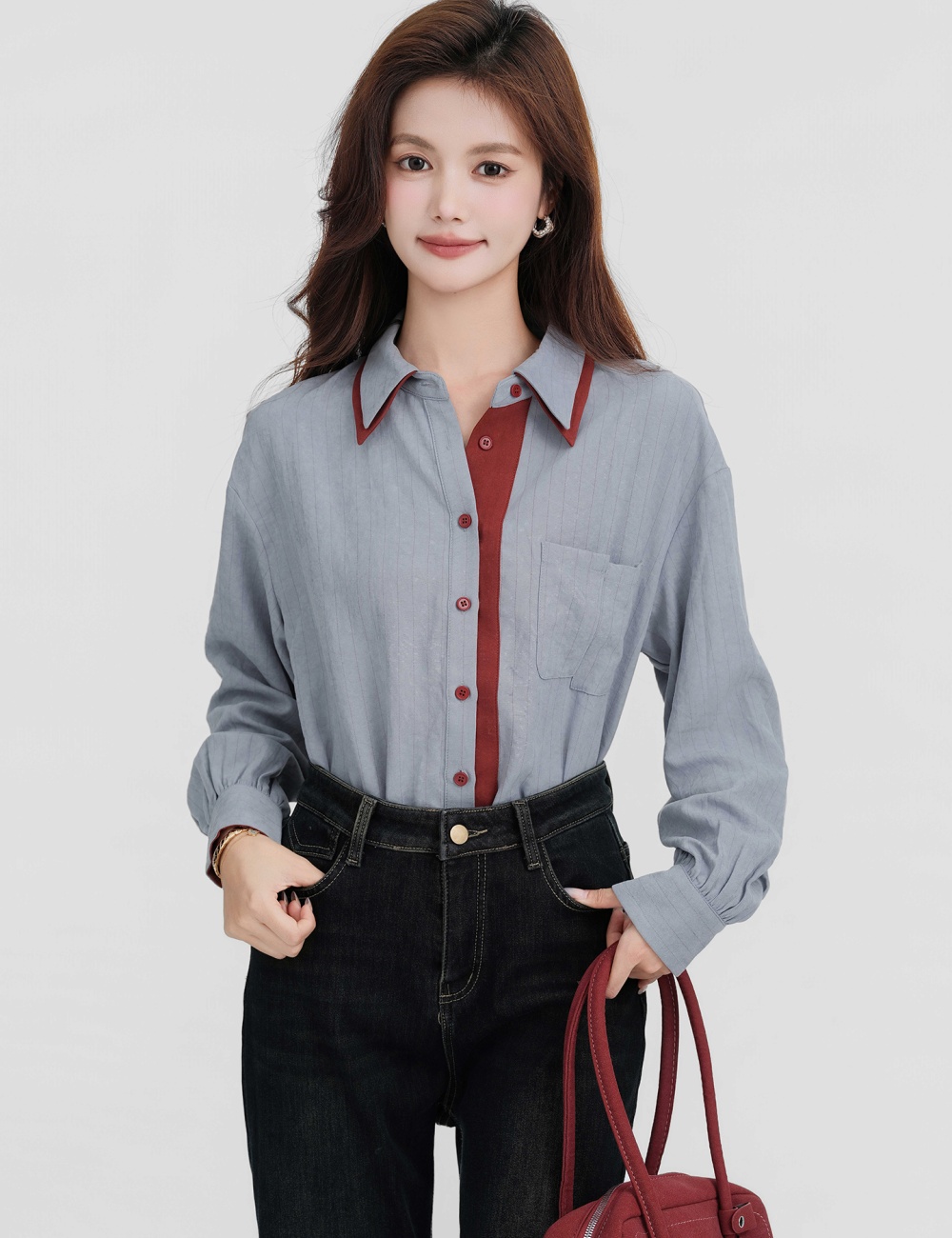 Long sleeve thick tops plus velvet shirt for women