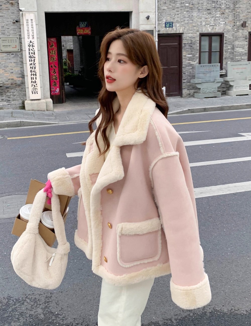Autumn and winter coat Korean style tops for women