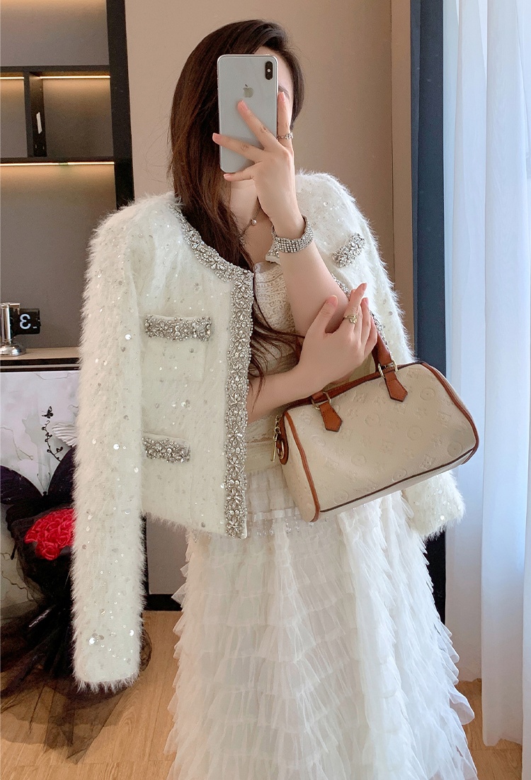 Wool temperament light luxury coat colors elmo tops