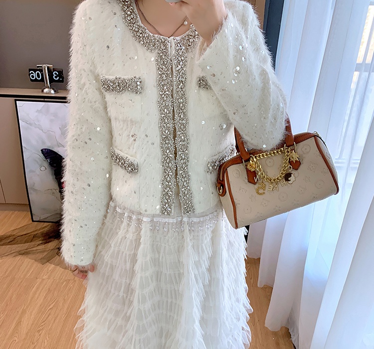 Wool temperament light luxury coat colors elmo tops