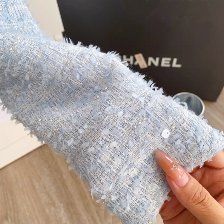 Sequins pearl skirt long sleeve rhinestone coat for women