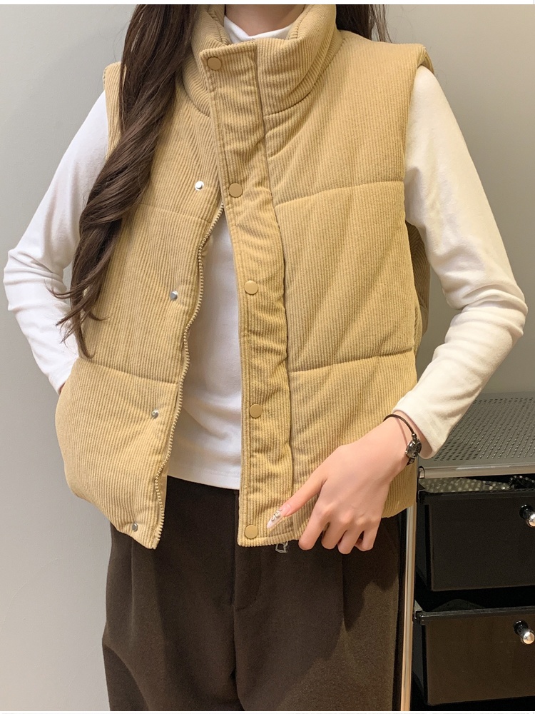 Korean style waistcoat cotton cotton coat for women