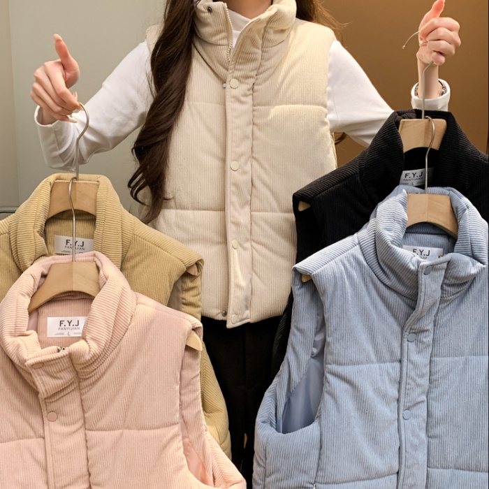 Korean style waistcoat cotton cotton coat for women