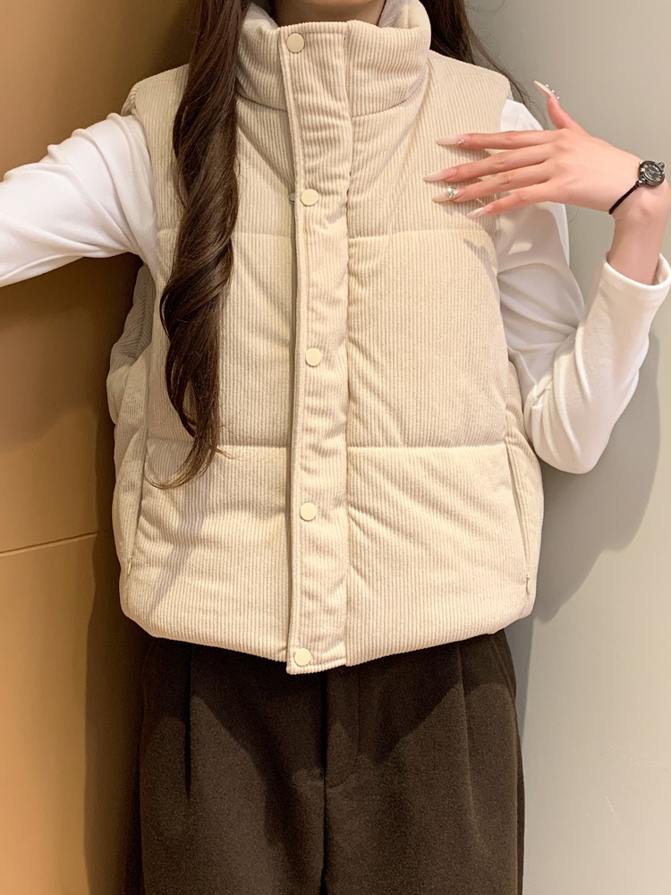 Korean style waistcoat cotton cotton coat for women