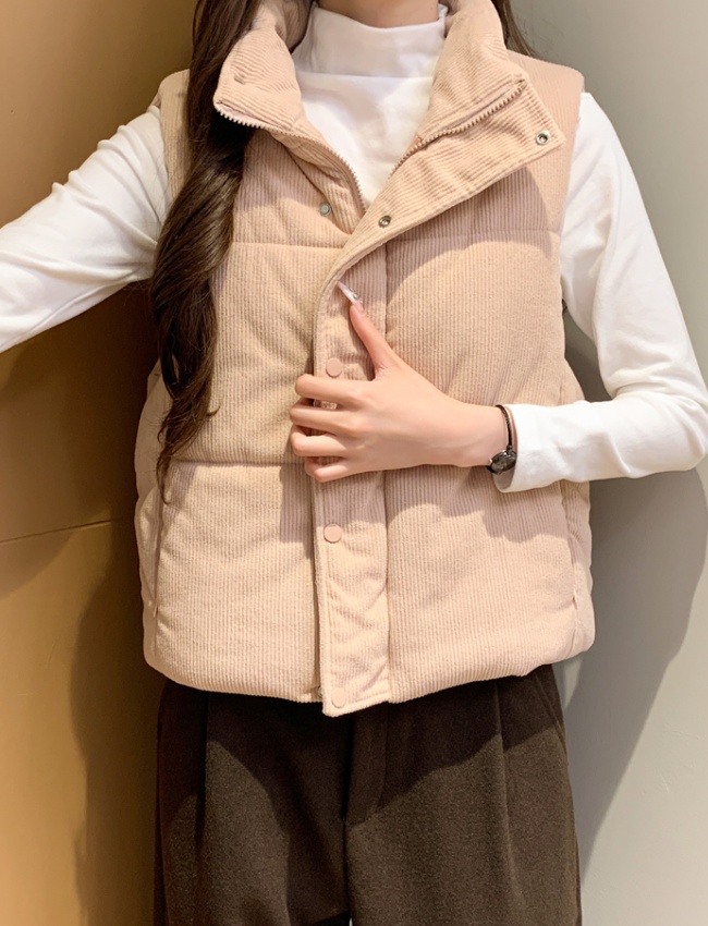 Korean style waistcoat cotton cotton coat for women