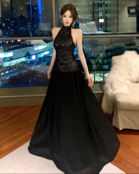 France style enticement formal dress halter dress