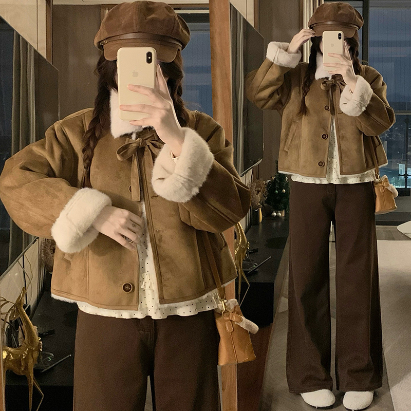 All-match winter thick coat short cotton coat for women