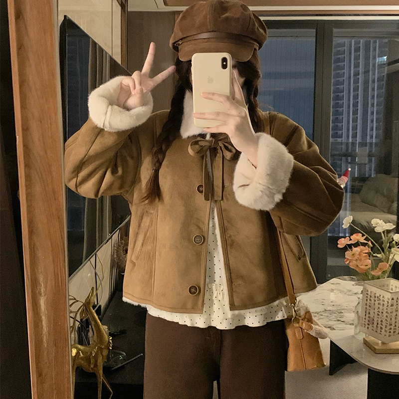 All-match winter thick coat short cotton coat for women