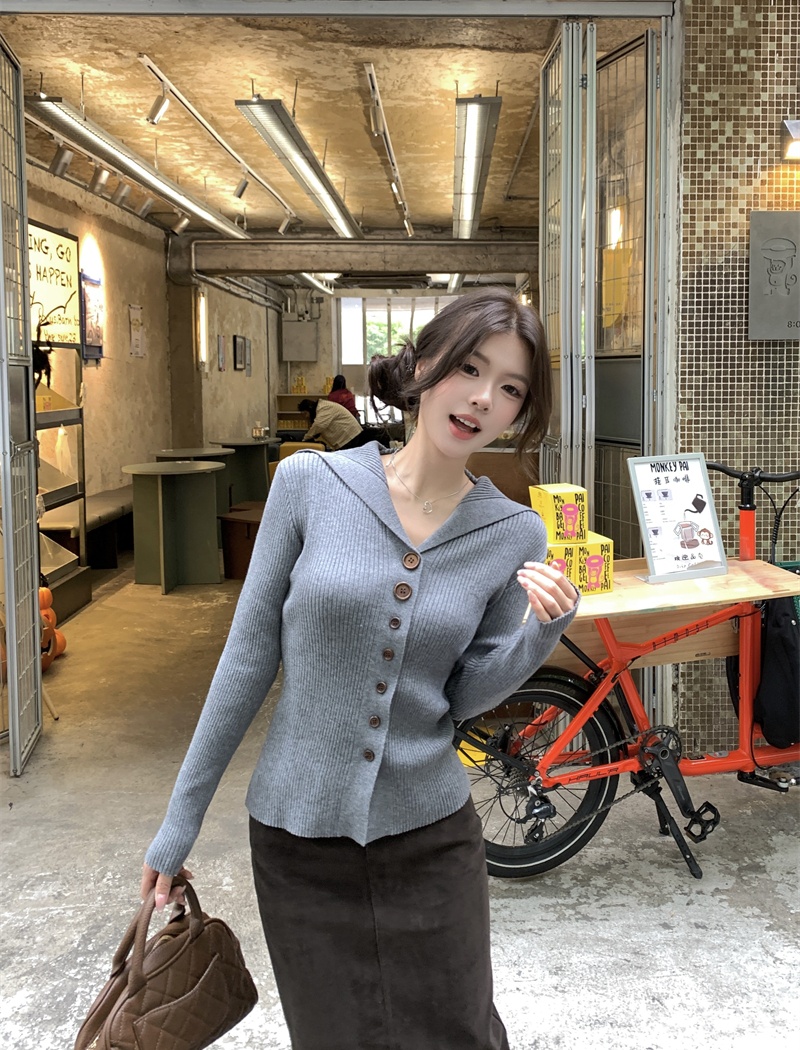 Slim bottoming shirt Western style tops for women