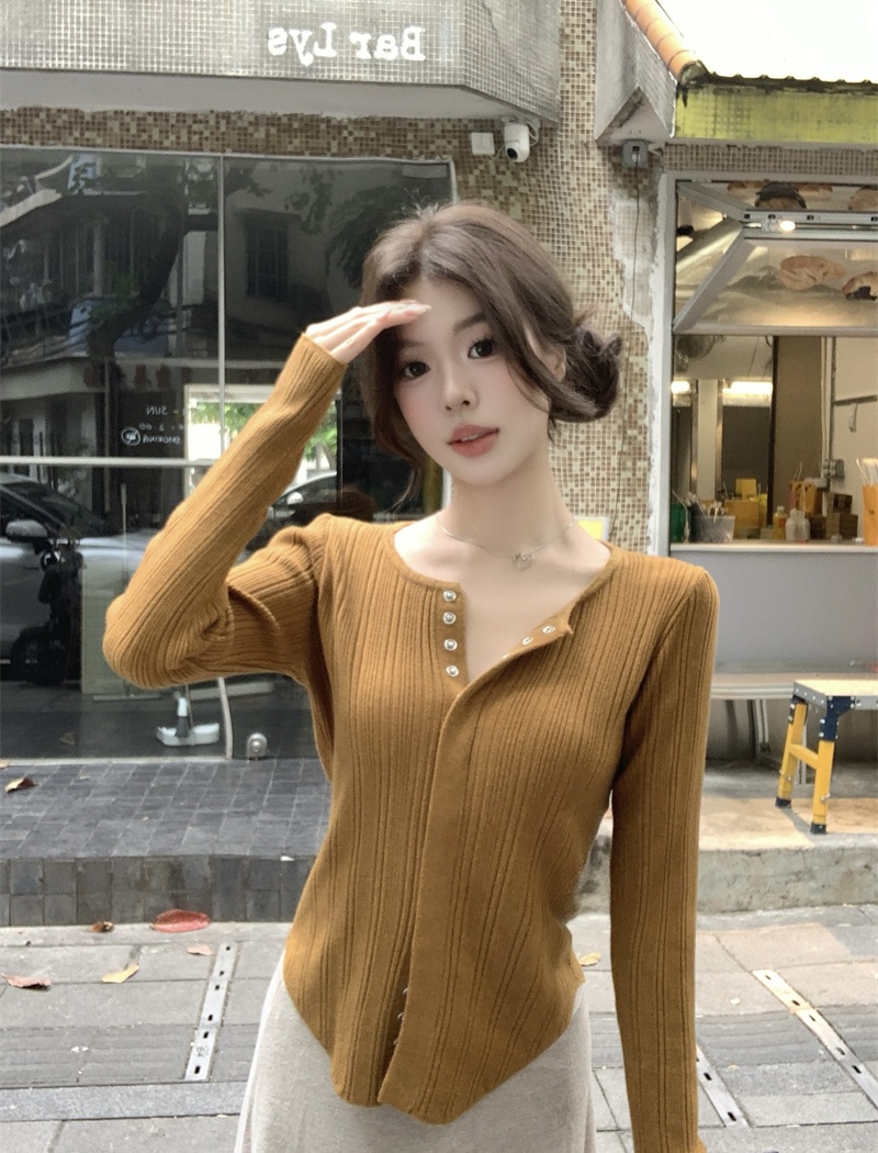 Slim long sleeve tops fashion T-shirt for women