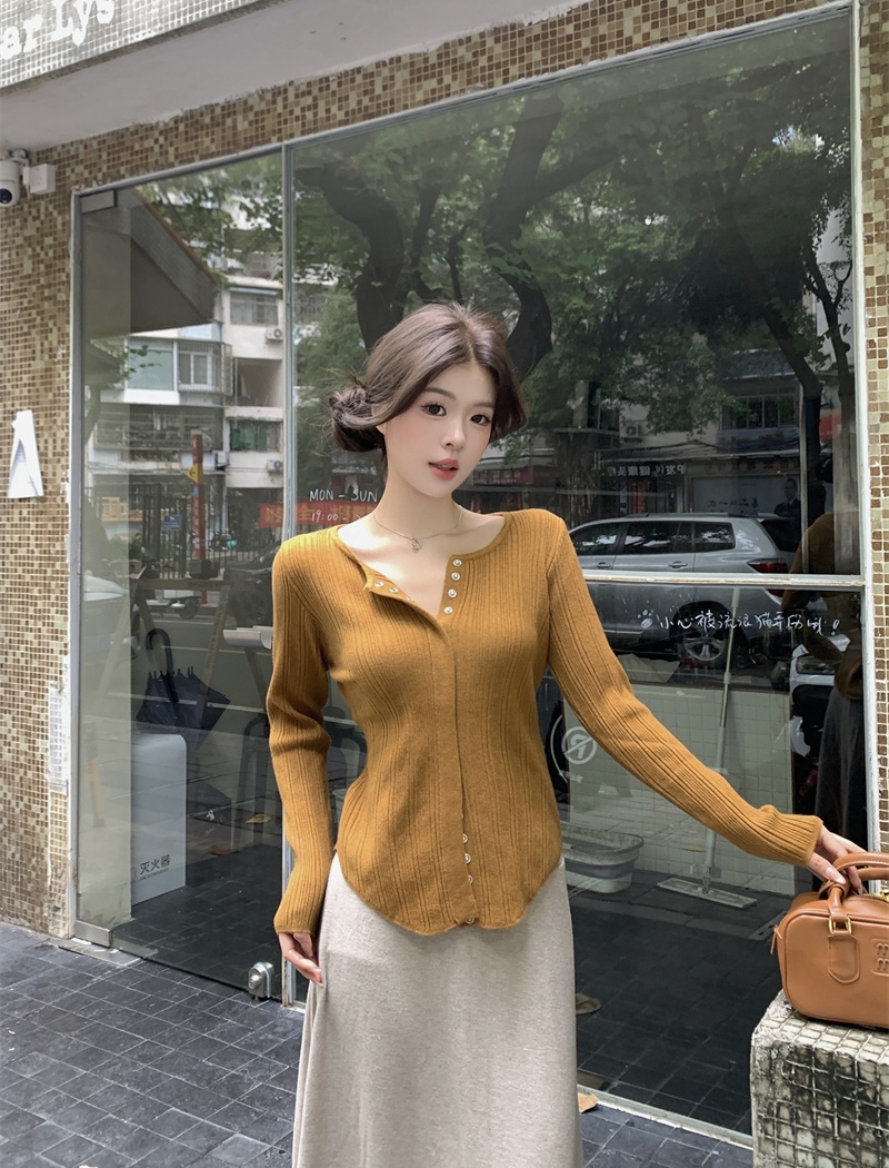 Slim long sleeve tops fashion T-shirt for women