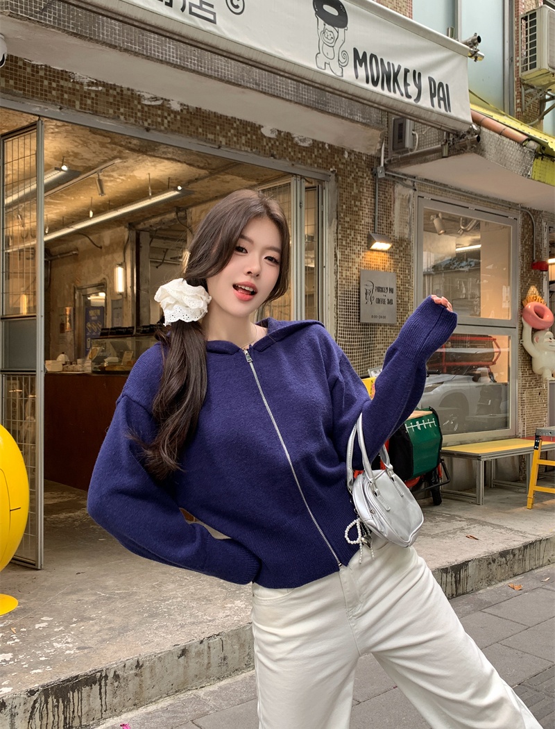 Korean style outside the ride tops autumn and winter hoodie