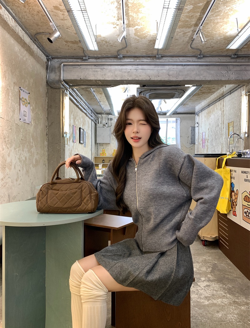 Korean style outside the ride tops autumn and winter hoodie