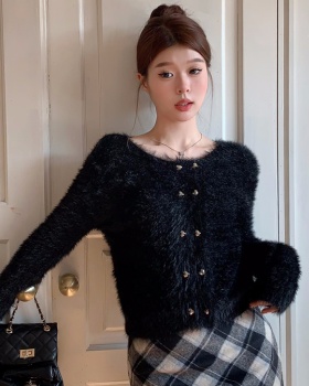 Temperament autumn and winter coat heart sweater for women