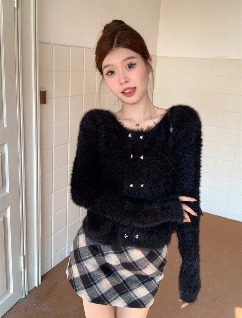 Temperament autumn and winter coat heart sweater for women